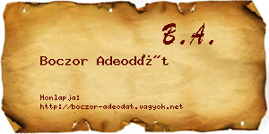 Boczor Adeodát névjegykártya